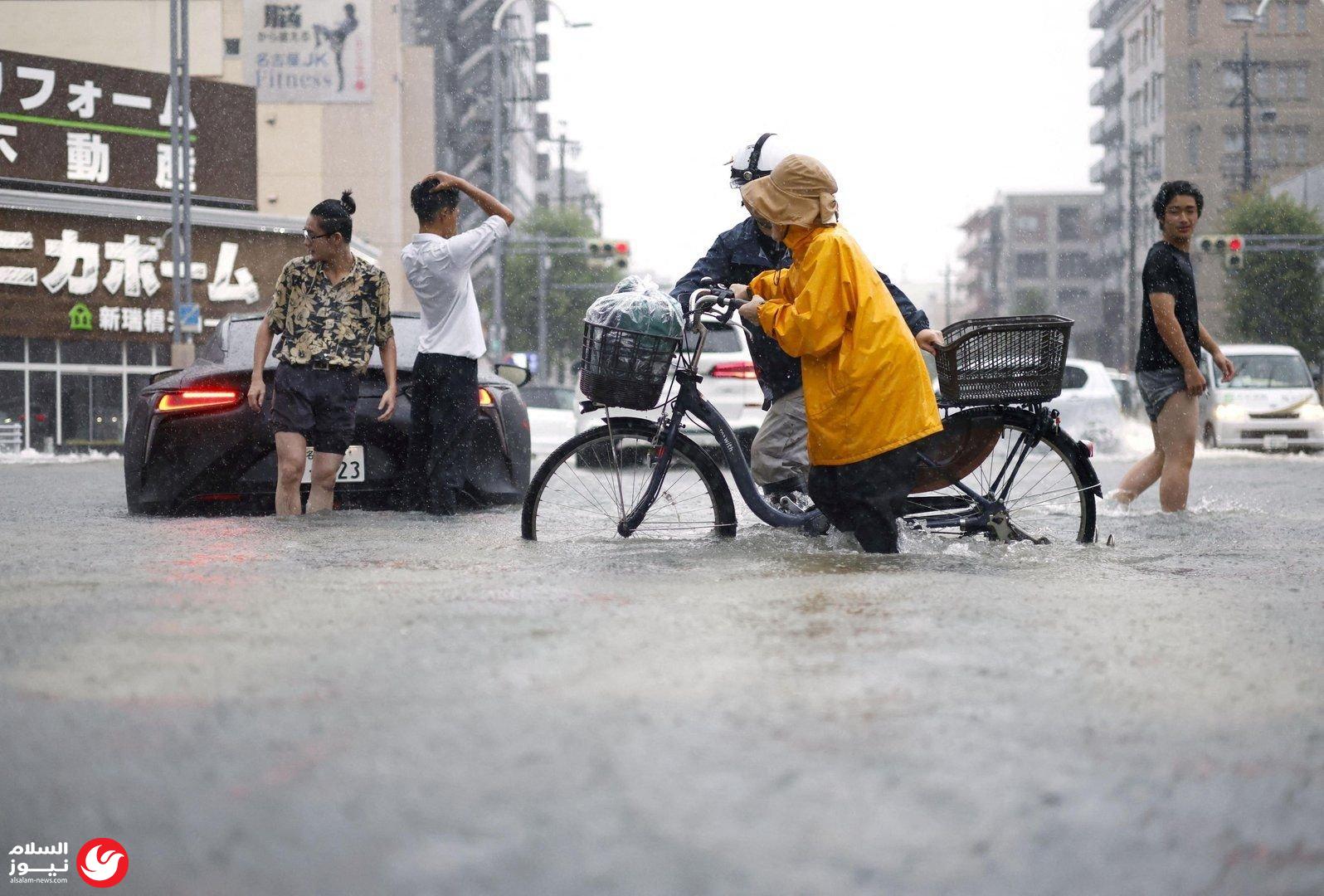 ناغويا اليابانية تغرق تحت أمطار قياسية غير مسبوقة