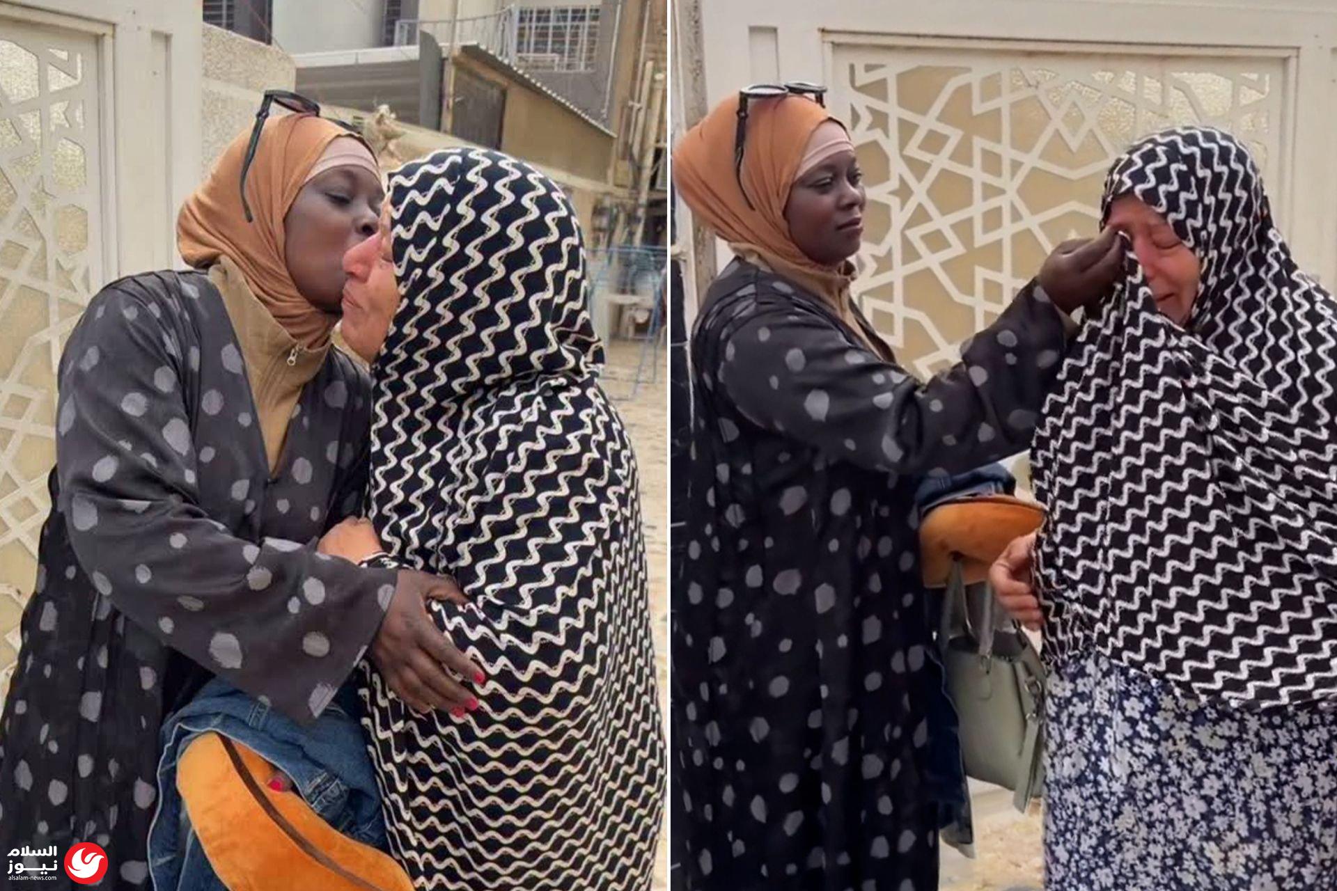بمشاعر فياضة.. وداع مؤثر لمسنة عراقية لعاملتها المنزلية يشعل منصات التواصل