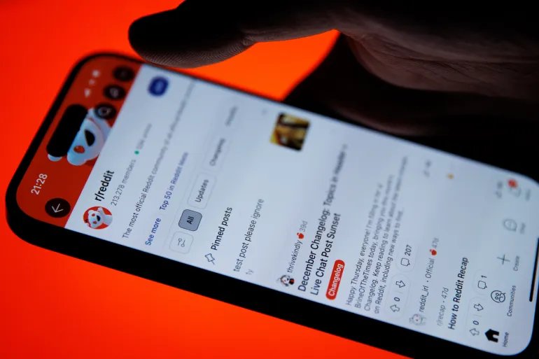 Reddit interface