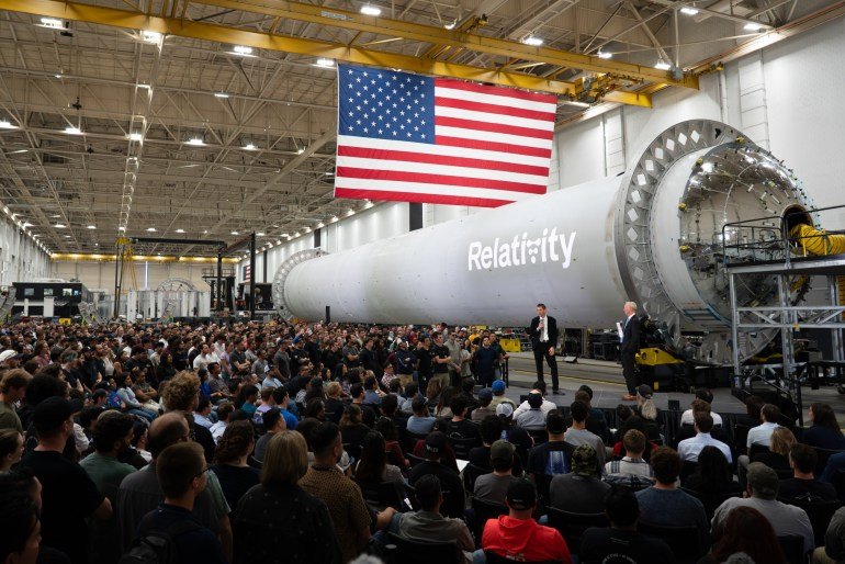 NASA Administrator Jared Isaacman announces a public-private partnership to advance Mars science during an event at Relativity Space on June 17, 2026.