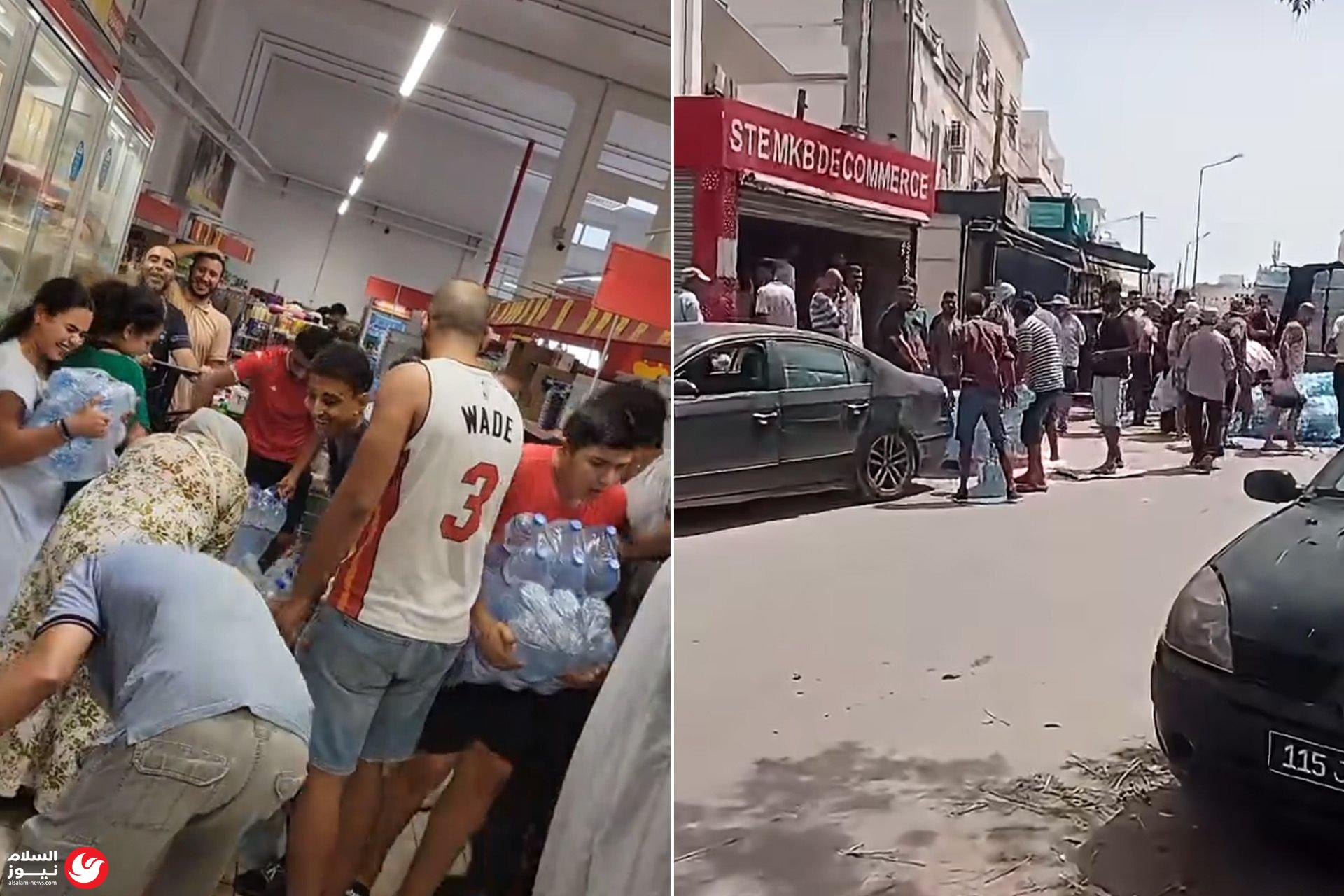أزمة العطش في تونس: تدافع في الأسواق واتهامات رئاسية بـالتآمر تثير جدلاً واسعاً